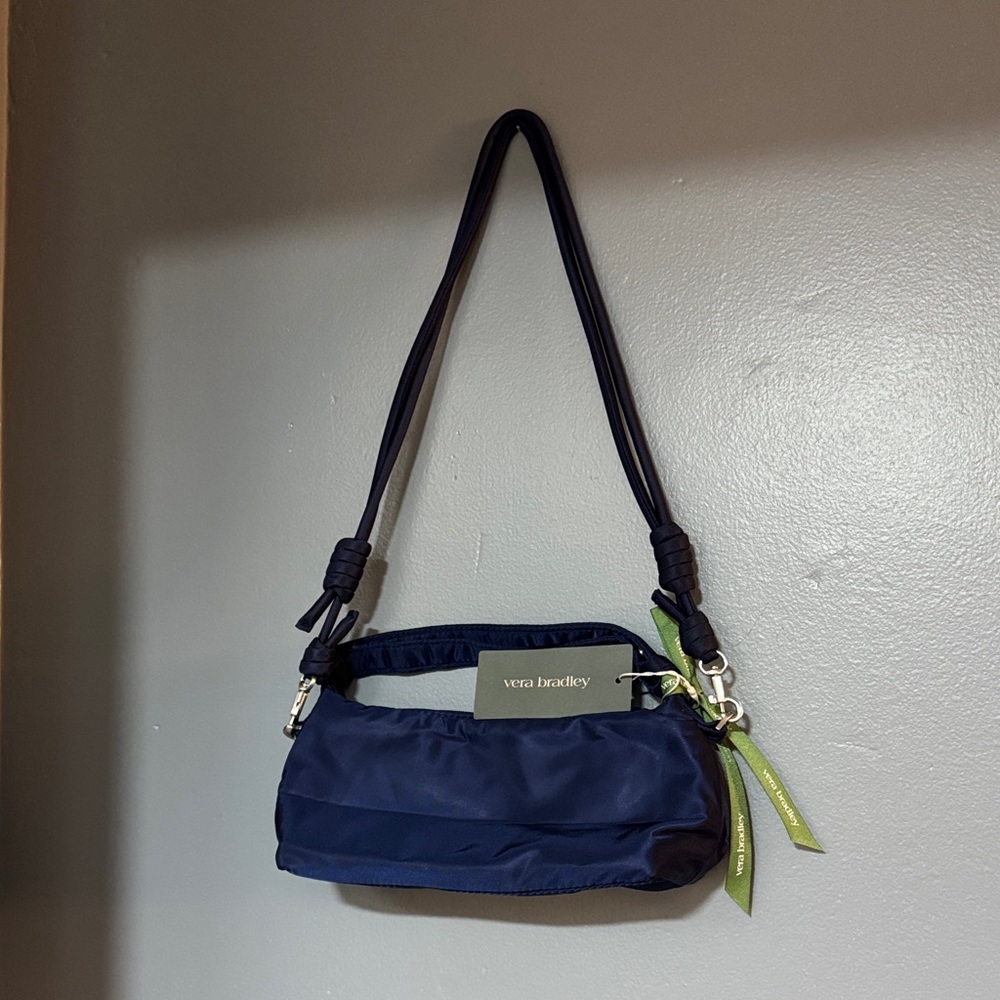 Vera Bradley Roxbury Crescent Crossbody in Peacoat Blue